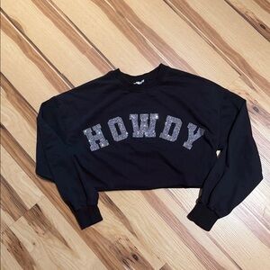 Black HOWDY Crop Top